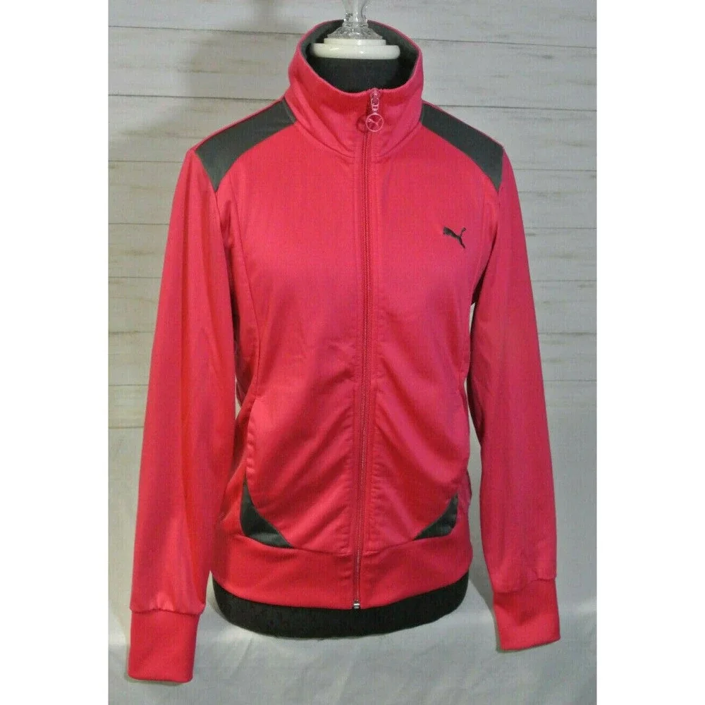 EXC! PUMA Sz. LARGE Women Softshell Fleece Track WARM UP Jacket Coat Running